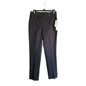 JM Collection Black Office Pants Elastic Waist Slim Leg NWT Womens Size S